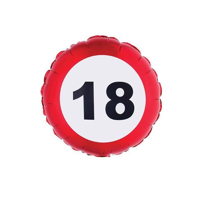 Ballon anniversaire 18 ans aluminium 55x45cm