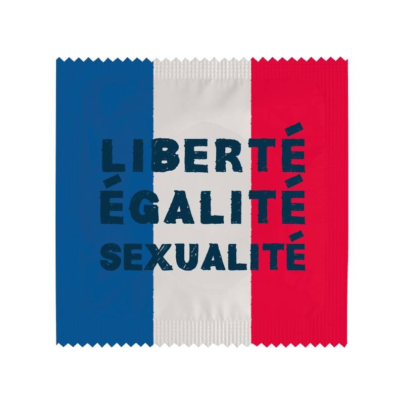Préservatif "liberté, égalité, sexualité"