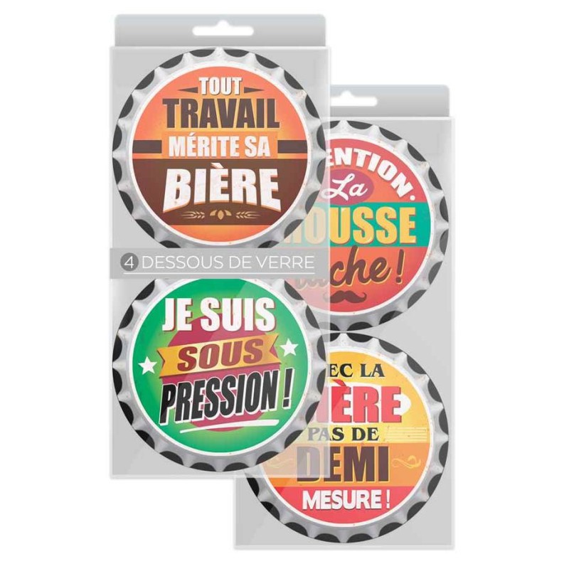 4 dessous de verre capsule apéro