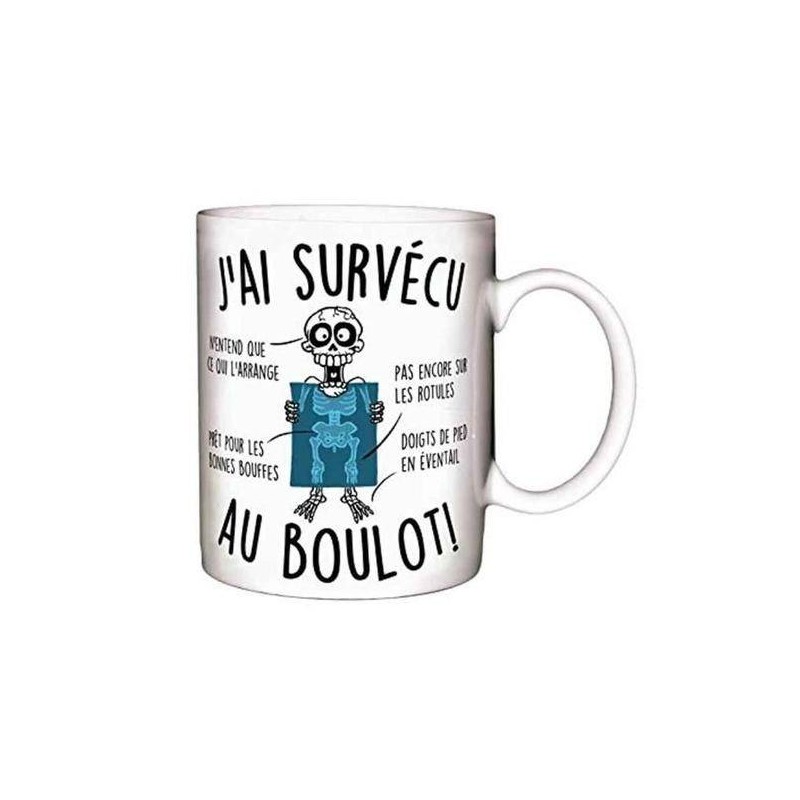 Mug "j'ai survécu au boulot"