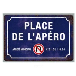Plaque de rue Place de l'Apéro