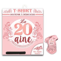 T-shirt anniversaire femme 20 ans