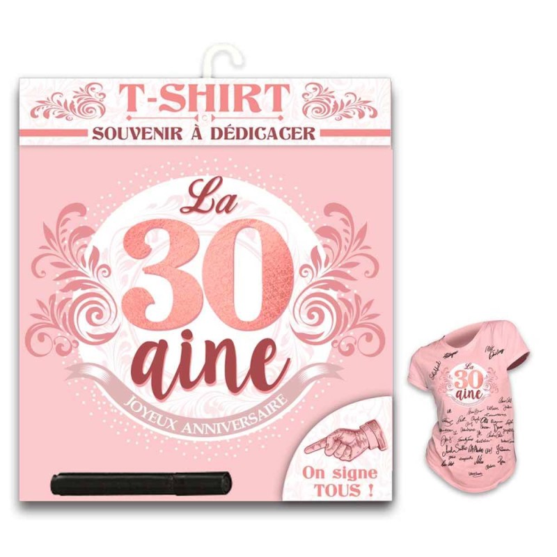 T-shirt anniversaire femme 30 ans