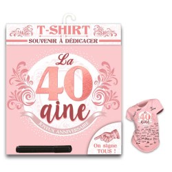 T-shirt anniversaire femme 40 ans