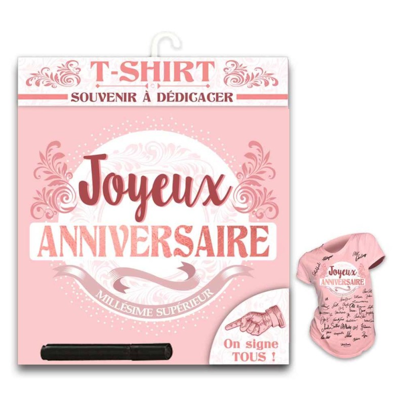 T-shirt anniversaire femme