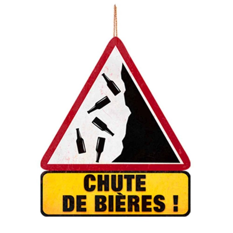 Panneau "chute de bières"