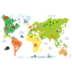 Sticker mappe monde