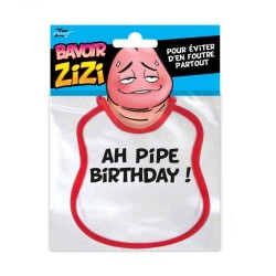 Bavoir zizi ah pipe birthday