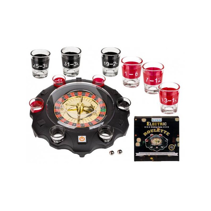 Jeu de roulette à boire avec 16 verres - Shot roulette casino - Party game  - Jeu à