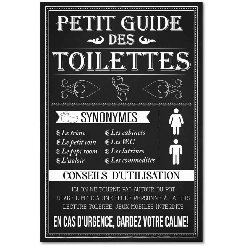Toile règles des toilettes