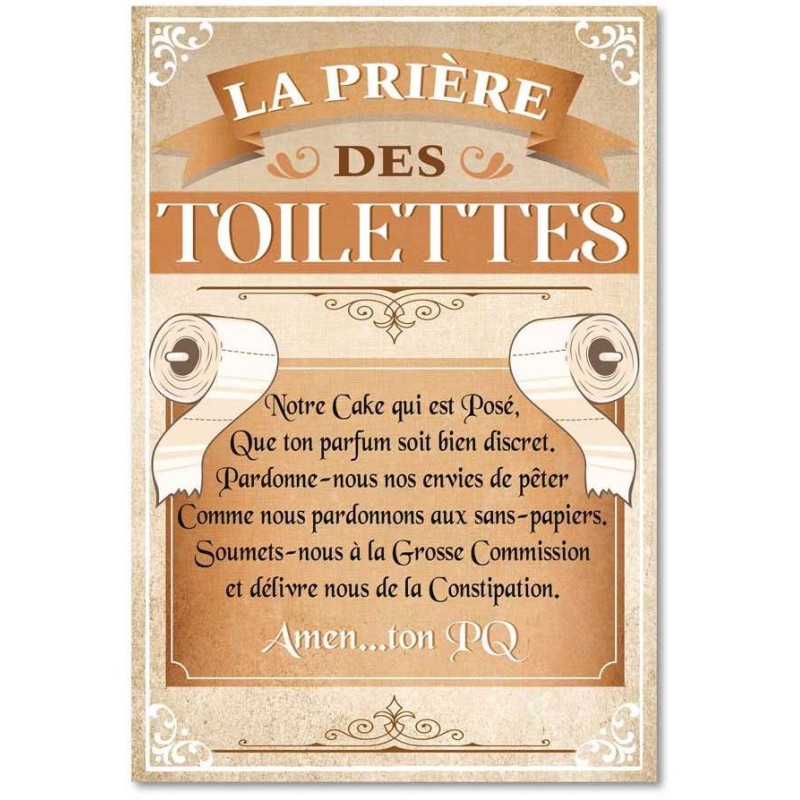 Toile prière des toilettes