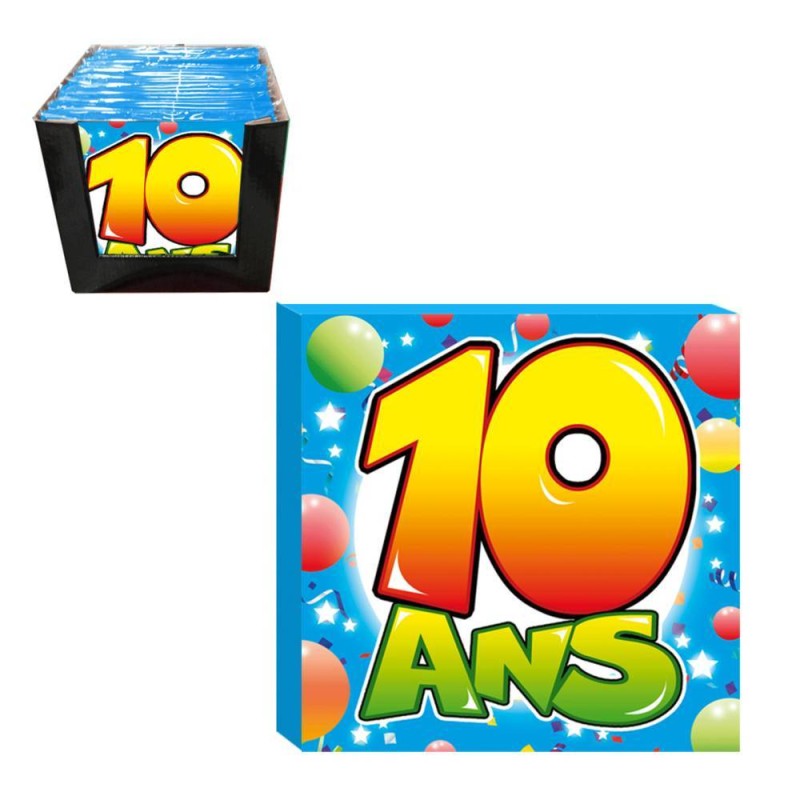 Pack 20 serviettes 10 ans