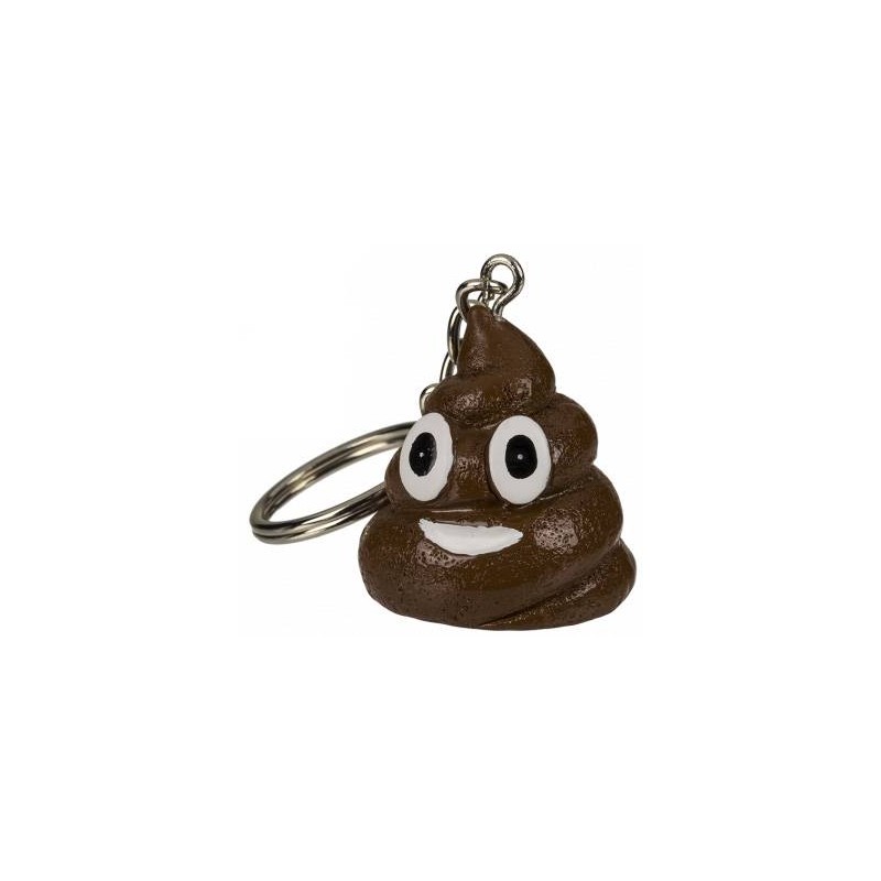 Porte-clés en métal caca - Emoji Poo