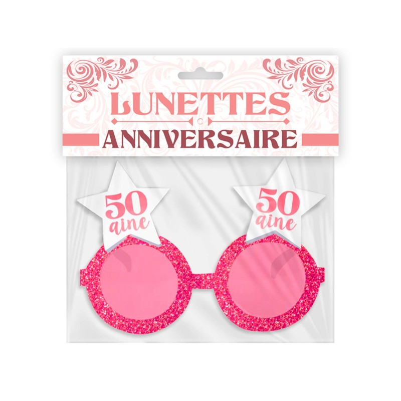 Lunettes étoile rose 50 ans