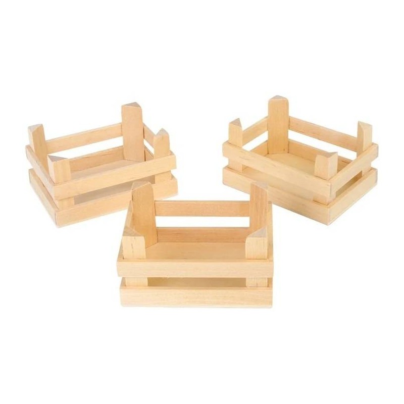 3 cagettes en bois