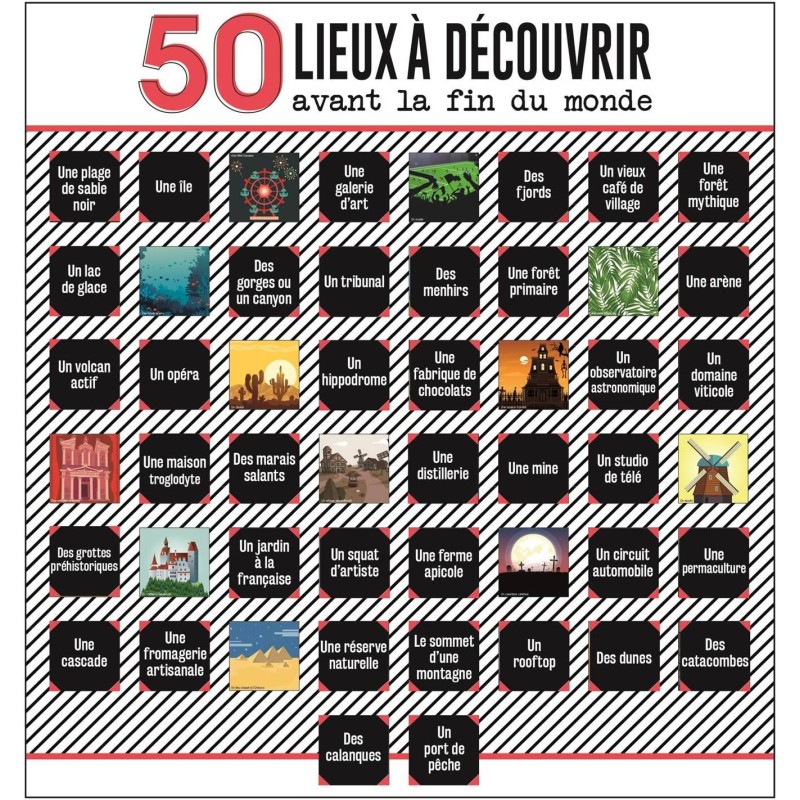 Poster 50 lieux à voir