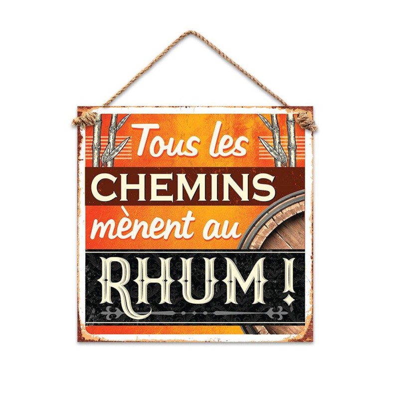 Plaque en métal Rhum