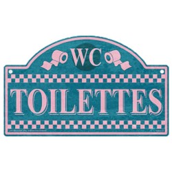 Plaque métal WC Toilettes