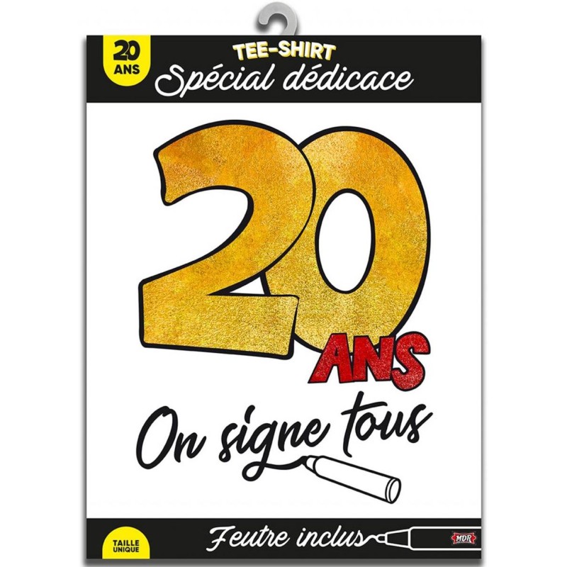 T-shirt anniversaire 20 ans