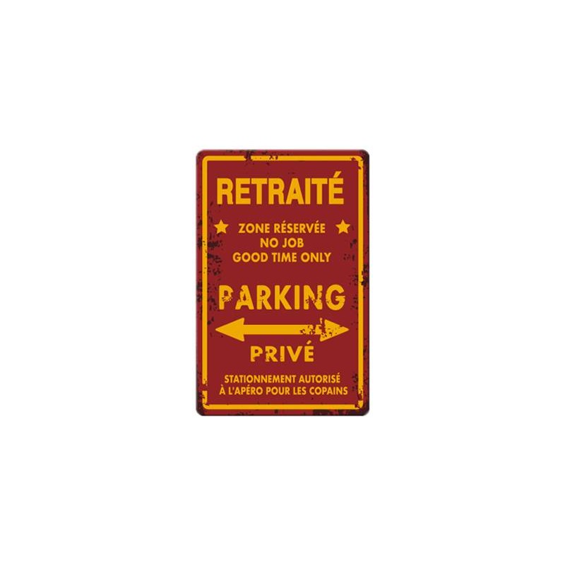 Plaque métal retraite