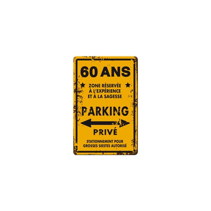 Plaque métal 60 ans