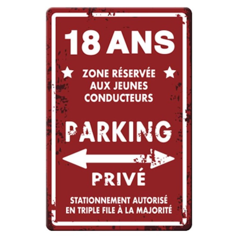 Plaque métal 18 ans