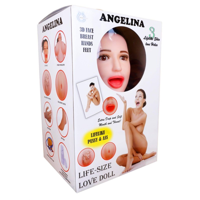 Poupée gonflable Angelina 3D - 3 trous avec vibrateur