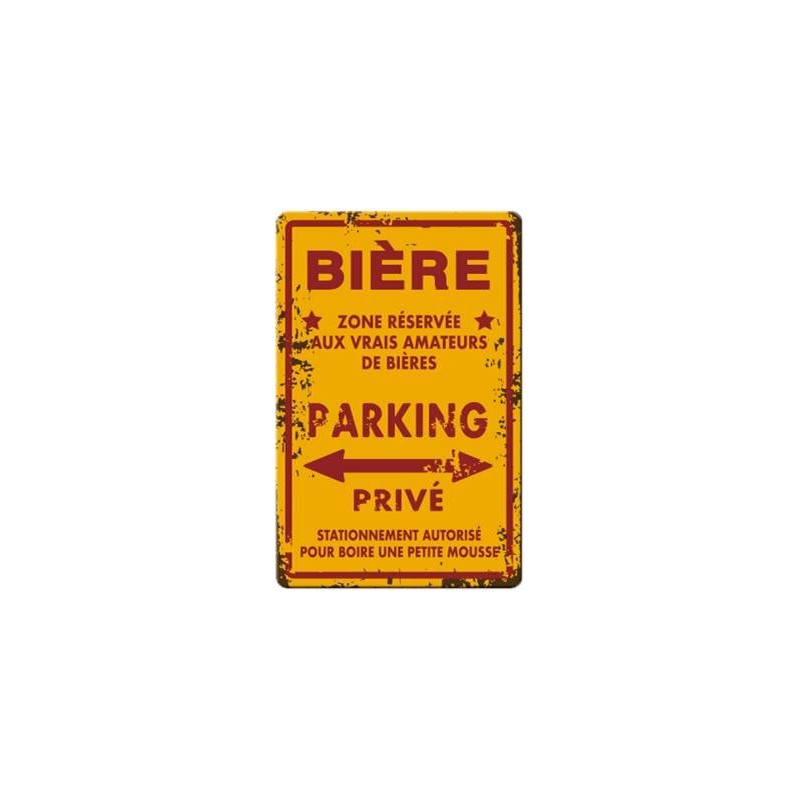 Plaque bière parking privé