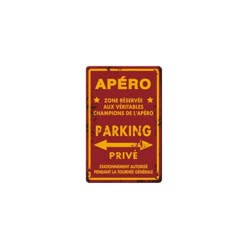 Plaque apéro parking privé