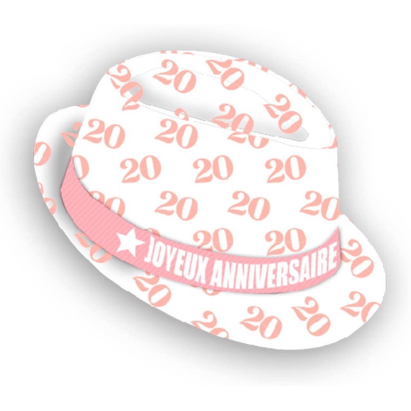 Chapeau anniversaire 20 ans